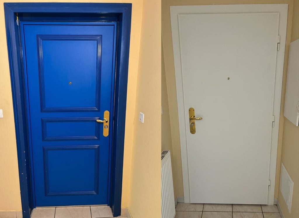 Porte d'entrée Diamant bleu